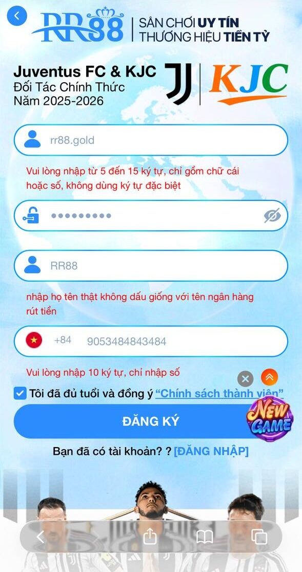RR88 🏆 Link Trang Chủ RR88.COM Đăng Ký Thưởng +88K 🎉 20 Kiểm tra thông tin xác nhận đủ tuổi và đồng ý chính sách thành viên RR88