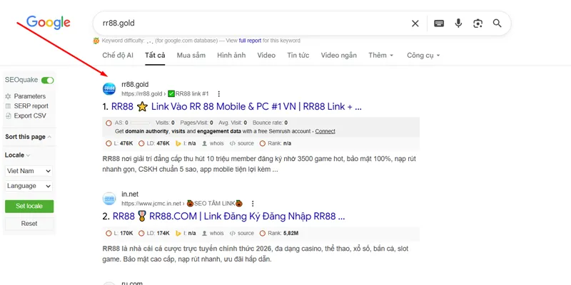 RR88 🏆 Link Trang Chủ RR88.COM Đăng Ký Thưởng +88K 🎉 21 Seacrh rr88.gold tại google chrome